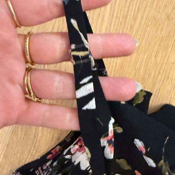 Iz Byer Black and Pink Asymmetrical Ruffled Sundress - Picture 9 of 9